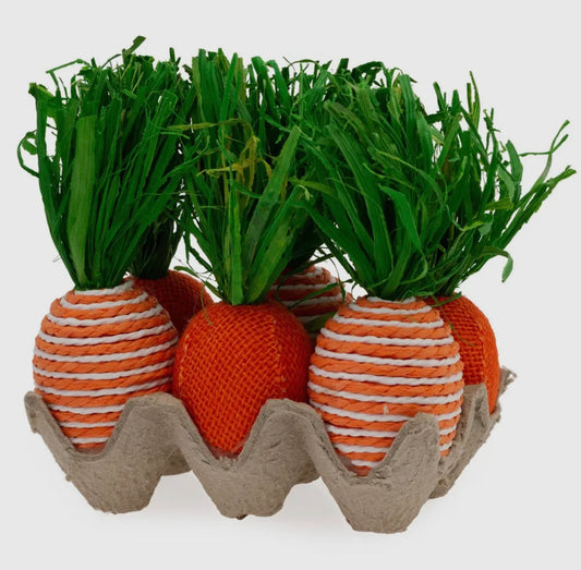 Burlap Carrot Tray Set of 6