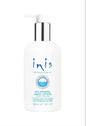 Inis Bath and Body Products collection displayed with bottles and packaging, featuring clean, elegant design and soothing branding.