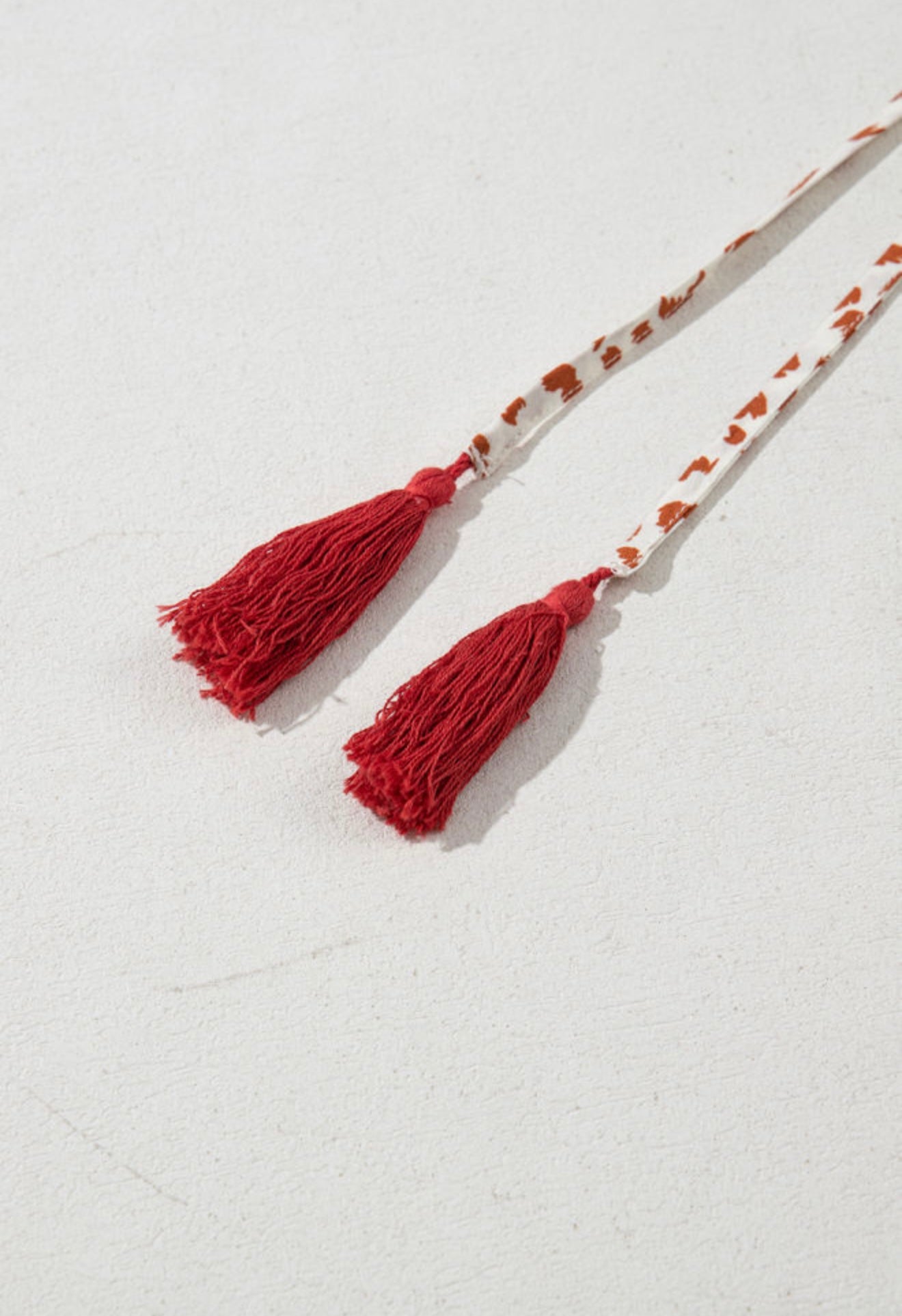 Multi Color Embroidered Top With Tassel Tie