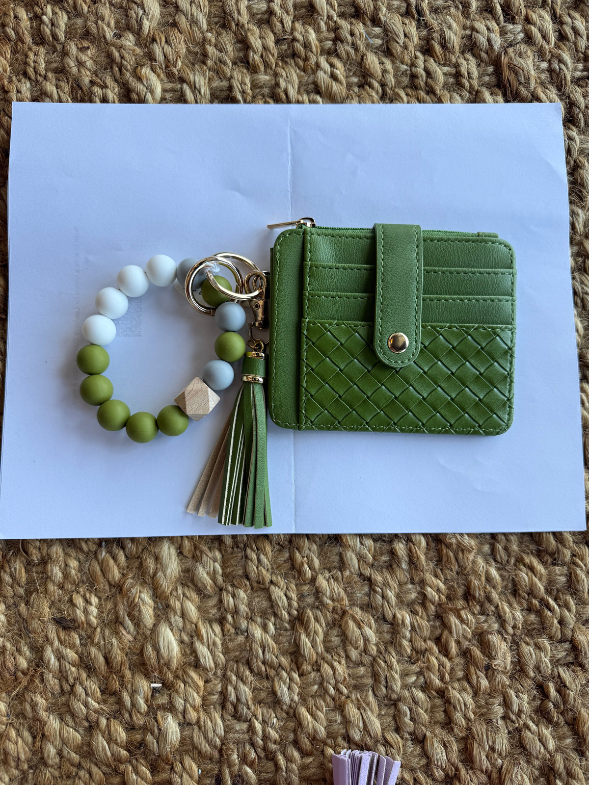WW Silicone Bead Wrist Wallet with ID Window