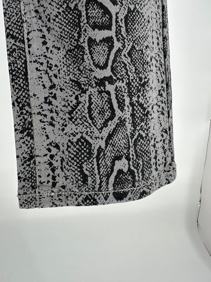Gray Snake Print Pants