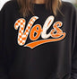 Black VOLS sweatshirt by Ivy's Gifts & Boutique, featuring a comfortable fit and stylish design, shown on a model.