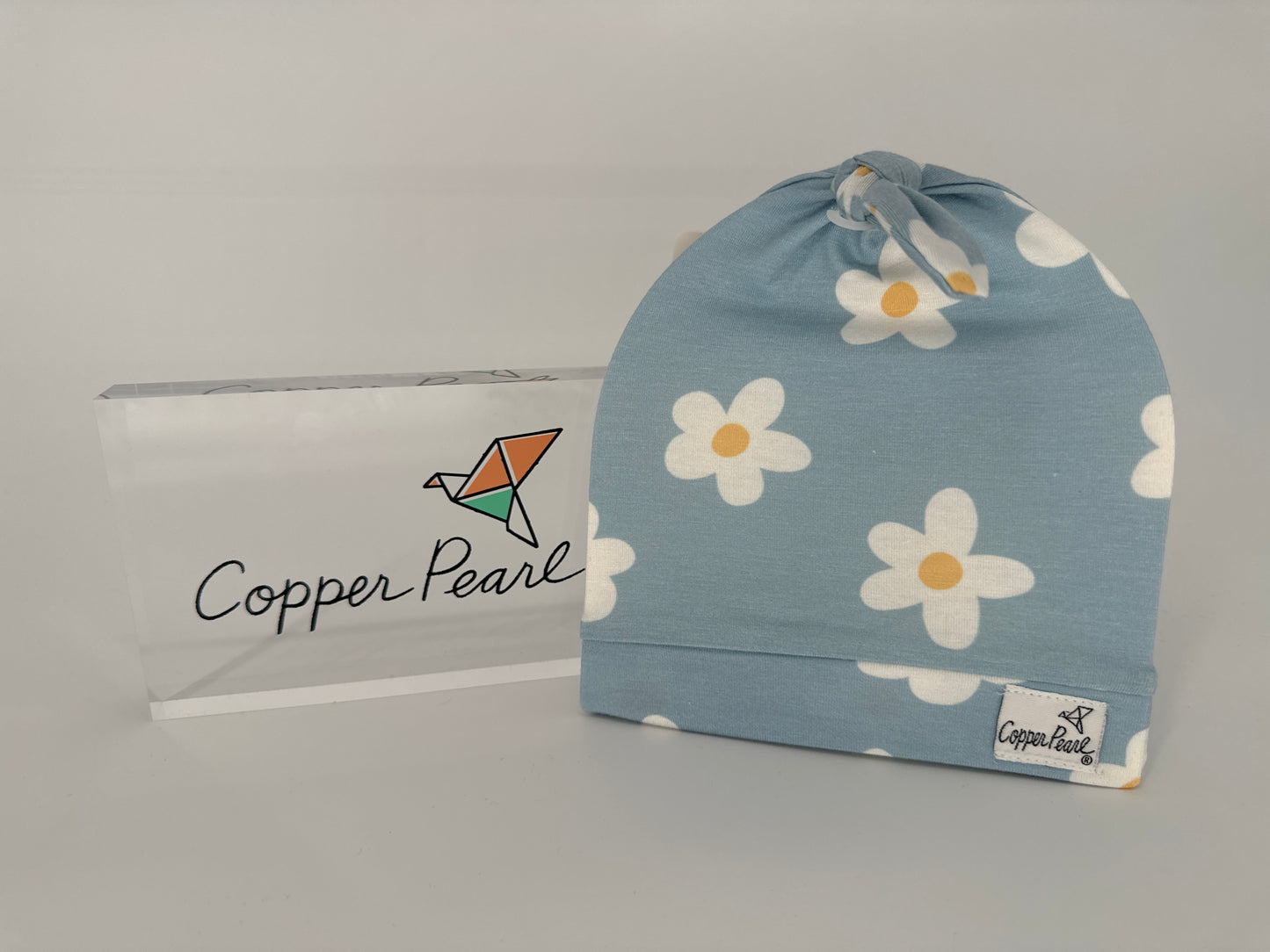 Newborn Top Knot Hat | Copper Pearl