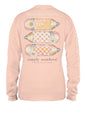 SS Peach Long Sleeve Teach T Shirt
