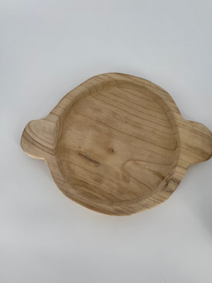Wooden Dough Bowl Style Trays by Mudpie