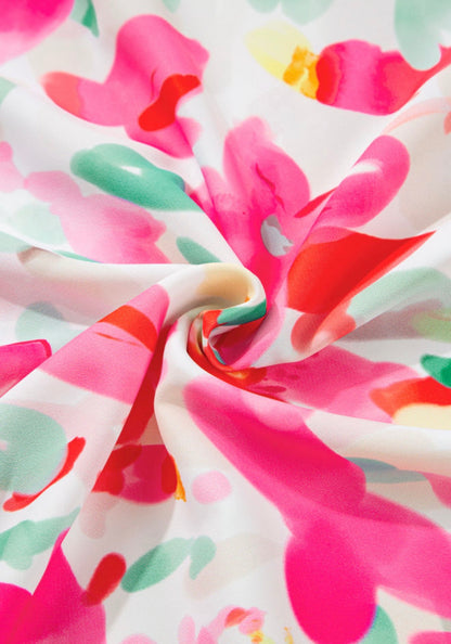 ML5 Bright Floral Print Short Sleeve Blouse