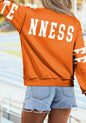 MLTNR Orange Oversized Sweatshirt With TN Graphics on Front and Back