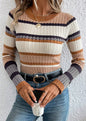MLSS Firm Fitting Striped Sweater