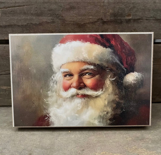 Santa with a Smirk Smile Sign