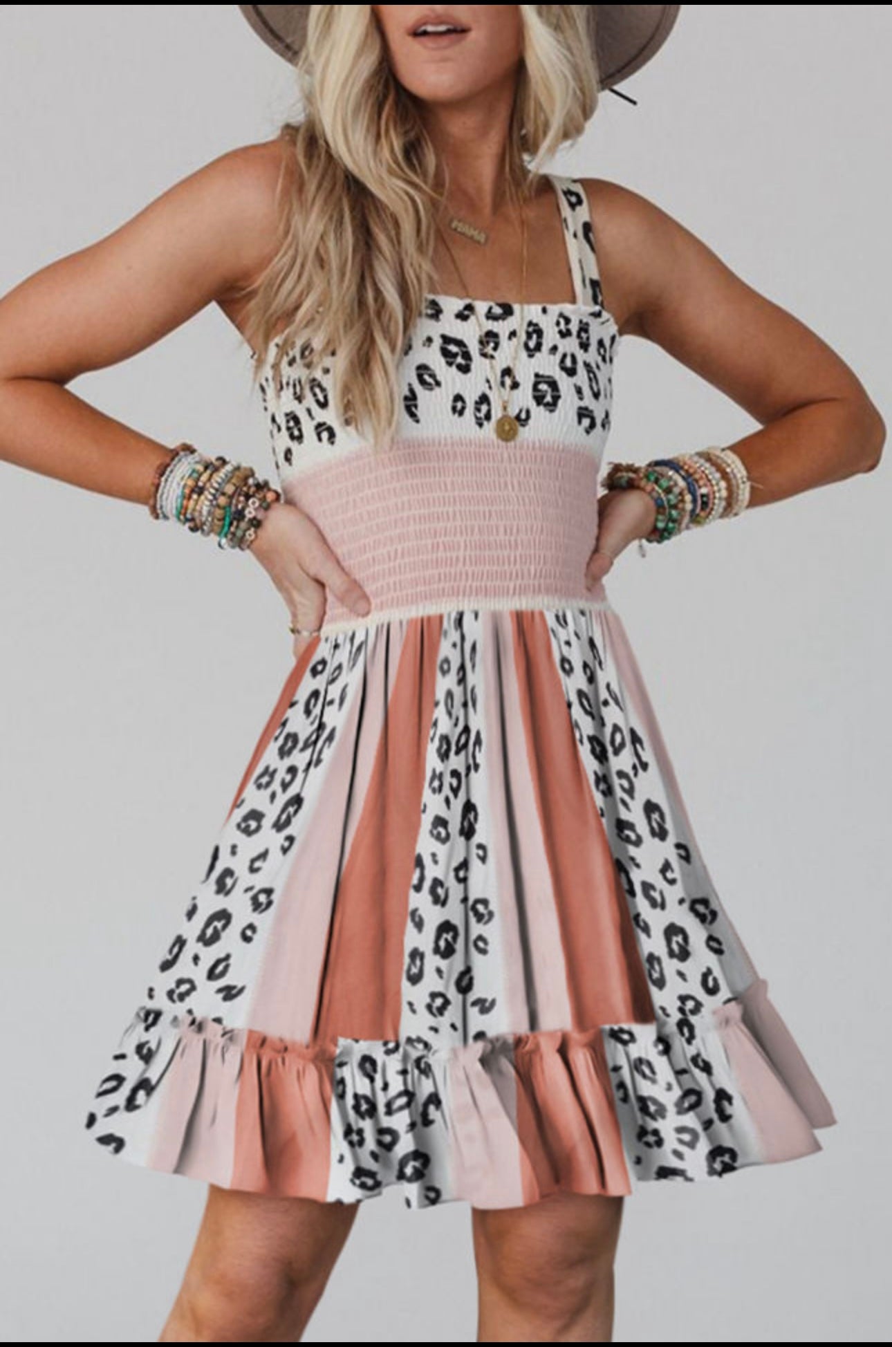 Animal Print Accent Sundress
