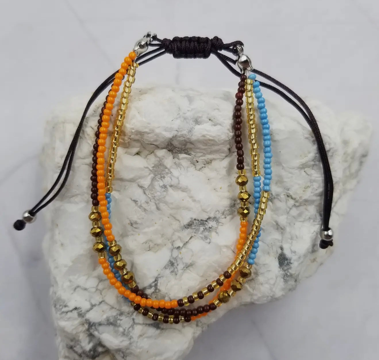 Boho Style Seed Bead Adjustable String Bracelet