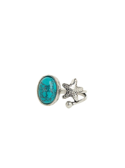 MY25 Faux Turquoise Beachcomber Surprise Asjustable Size Ring