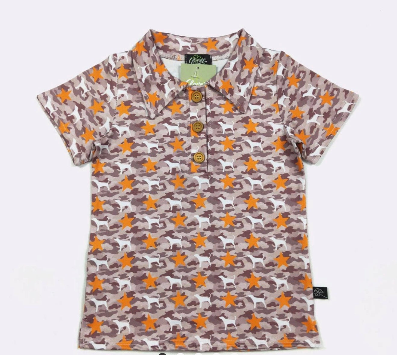 CCCS Camo Smokey Print Collared Shirt