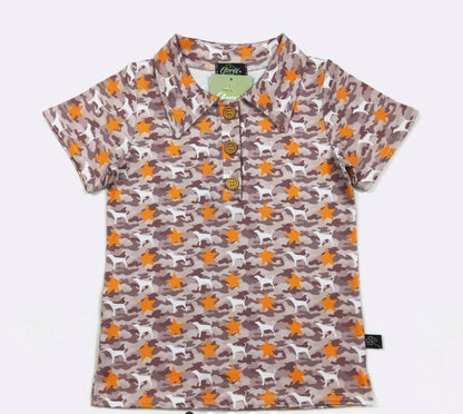 CCCS Camo Smokey Print Collared Shirt