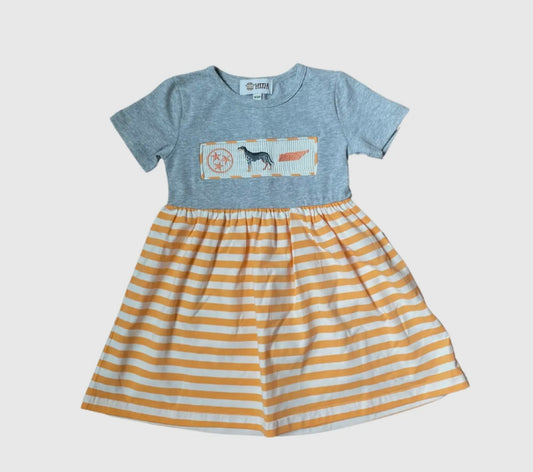 Tennessee Smoked Detail Smocked T Shirt Dress