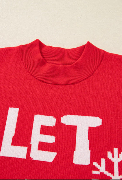 Let It Snow Red Sweater