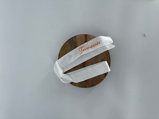 Tennessee White Satin Ribbon Headband