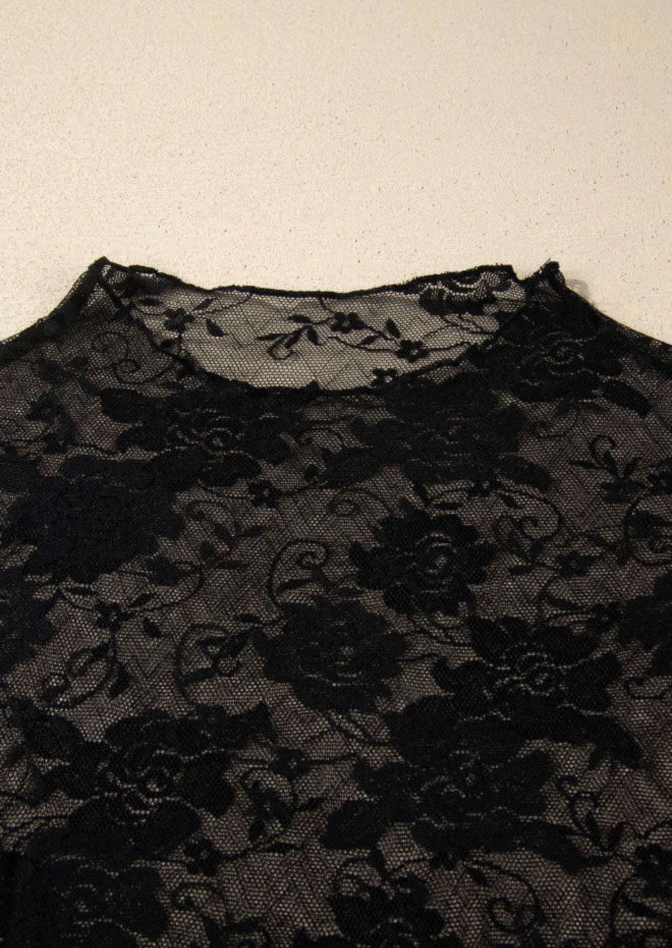 PP3 Black Sheer Lace Top Perfect for Layering with So Many Things All Seasons