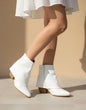WSF White Western Fold Over Style Bootie