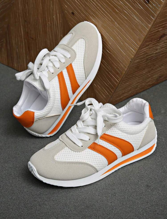 Orange and White Spirit Sneakers