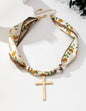 Scarf Style Cross Necklace