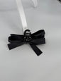 Red or Black Claw Clip with Bow