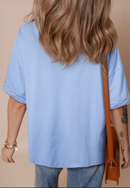 Light Blue American Flag T