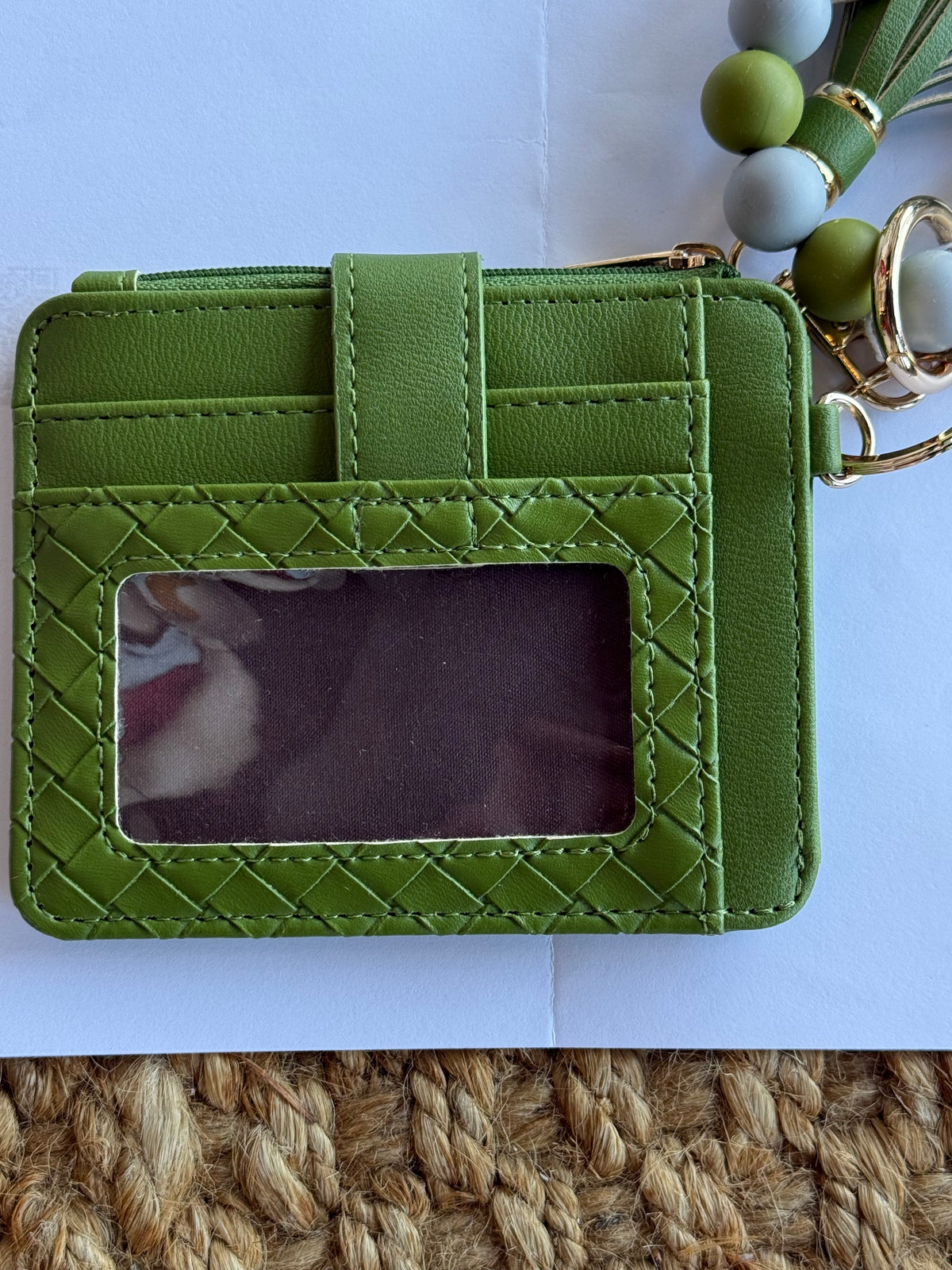 WW Silicone Bead Wrist Wallet with ID Window