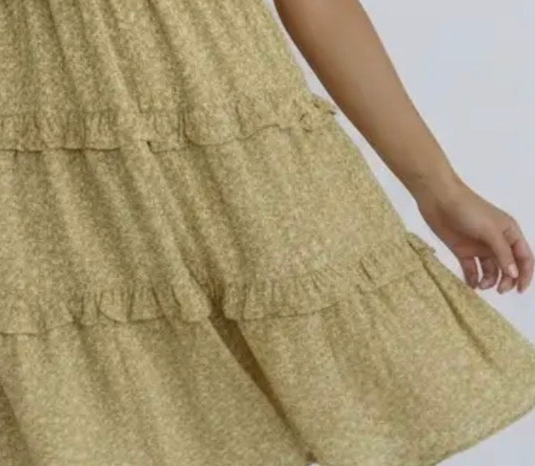 Ditsy Floral Ruffle Tiered Dress - Ivy's Gifts & Boutique