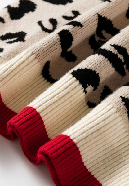 A9 Animal Print Sweater with Bold Red Accent Boarder - Ivy's Gifts & Boutique