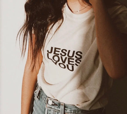 A76 Jesus Loves You Ivory - Ivy's Gifts & Boutique
