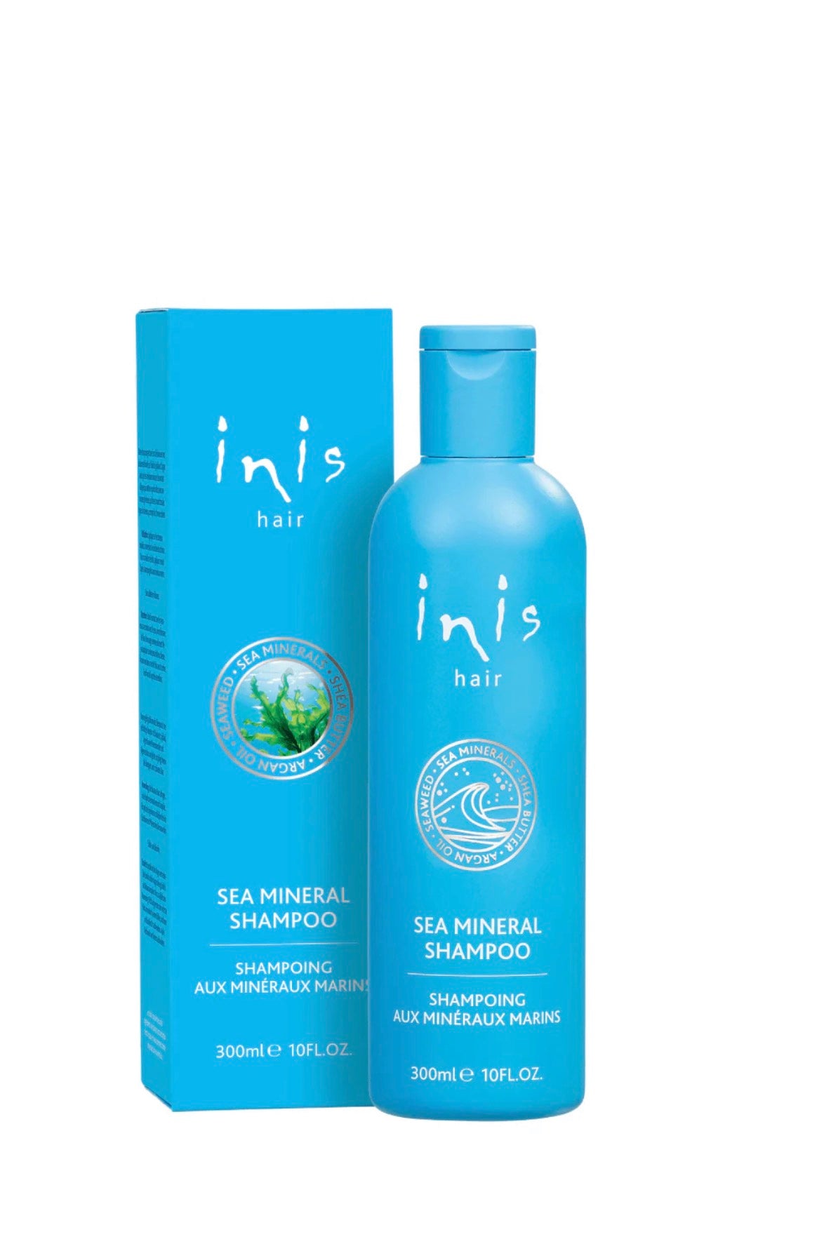Inis Bath and Body Products set, featuring bottles of lotion, body wash, and skincare items arranged on a white surface