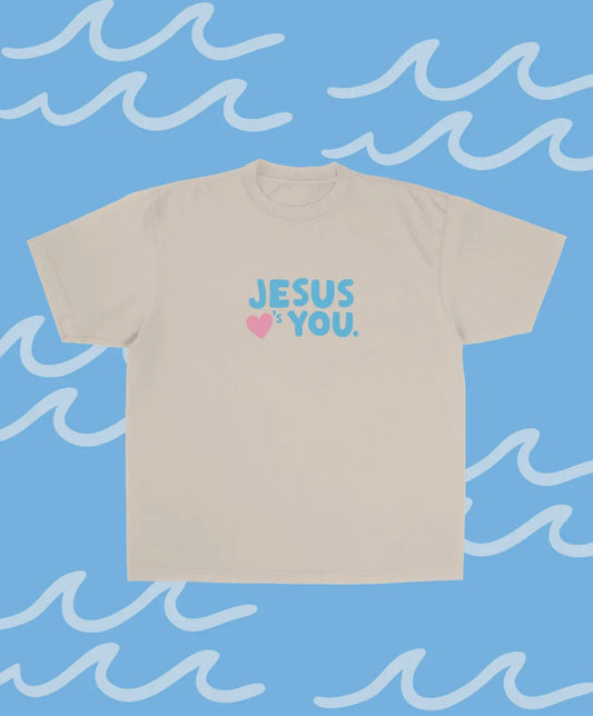 A77 Jesus Loves You Living Waters T Shirt - Ivy's Gifts & Boutique