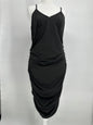 Black Rouched Dress with Adjustable Straps