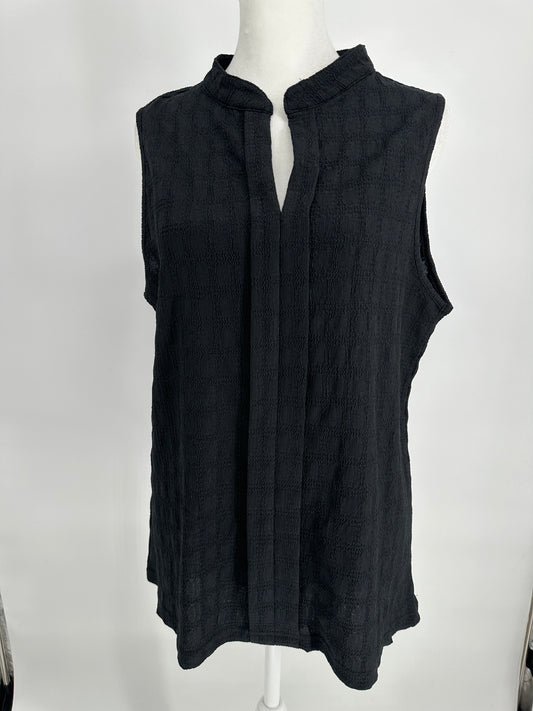 Black Split Neckline Style Blouse