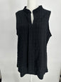 Black Split Neckline Style Blouse