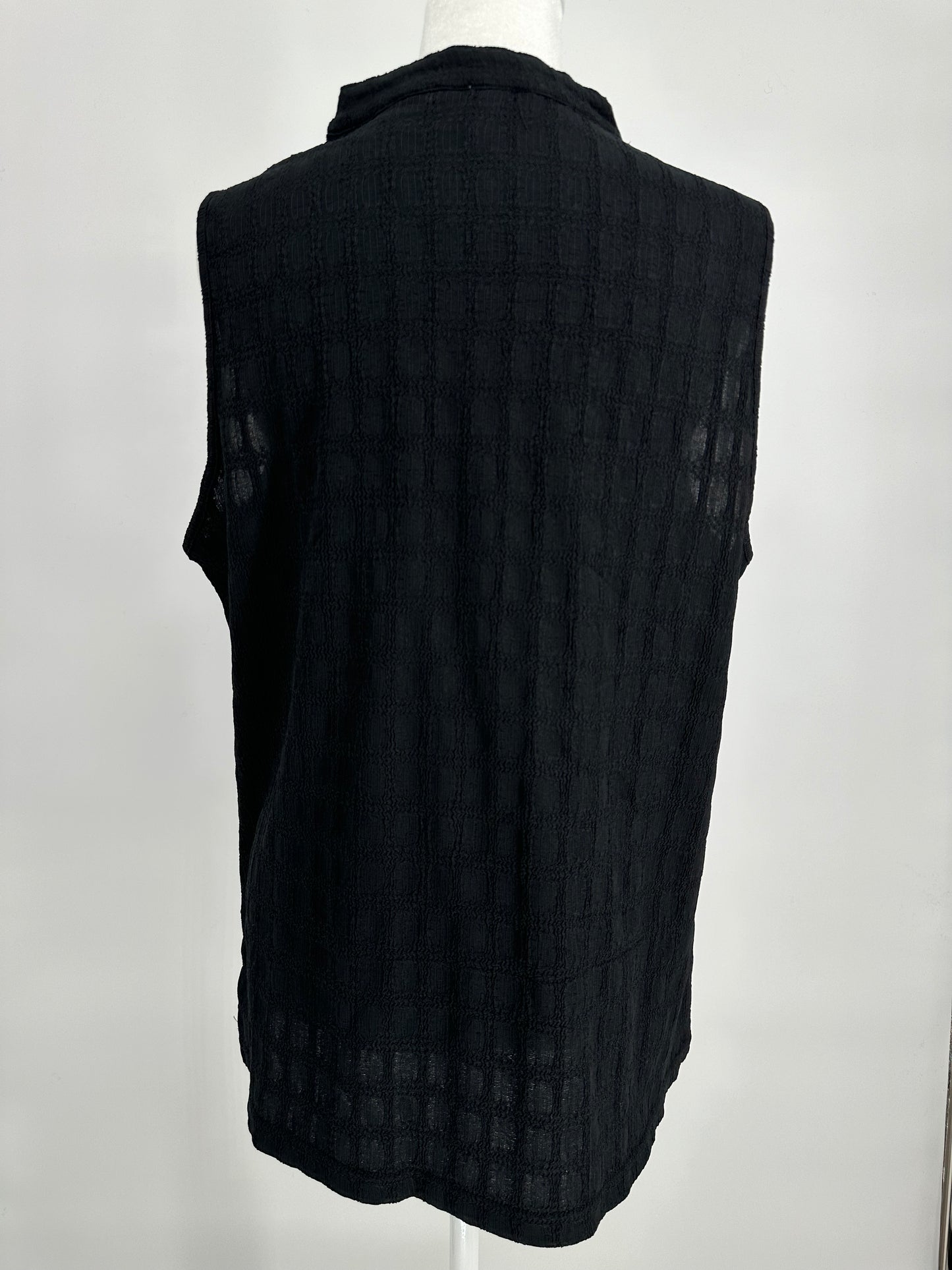 Black Split Neckline Style Blouse