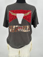 Gray Vintage Wash Wallen Tee with Red Sequins