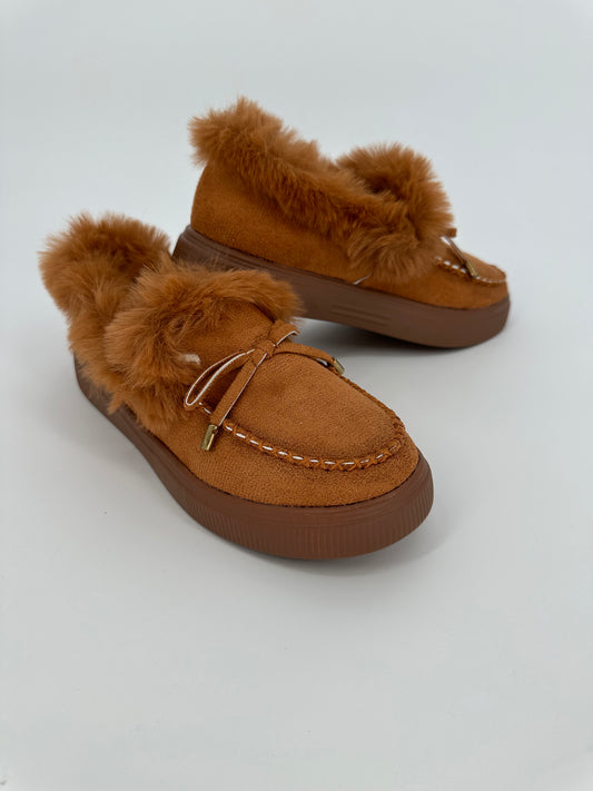 Camel Color Fur Bootie