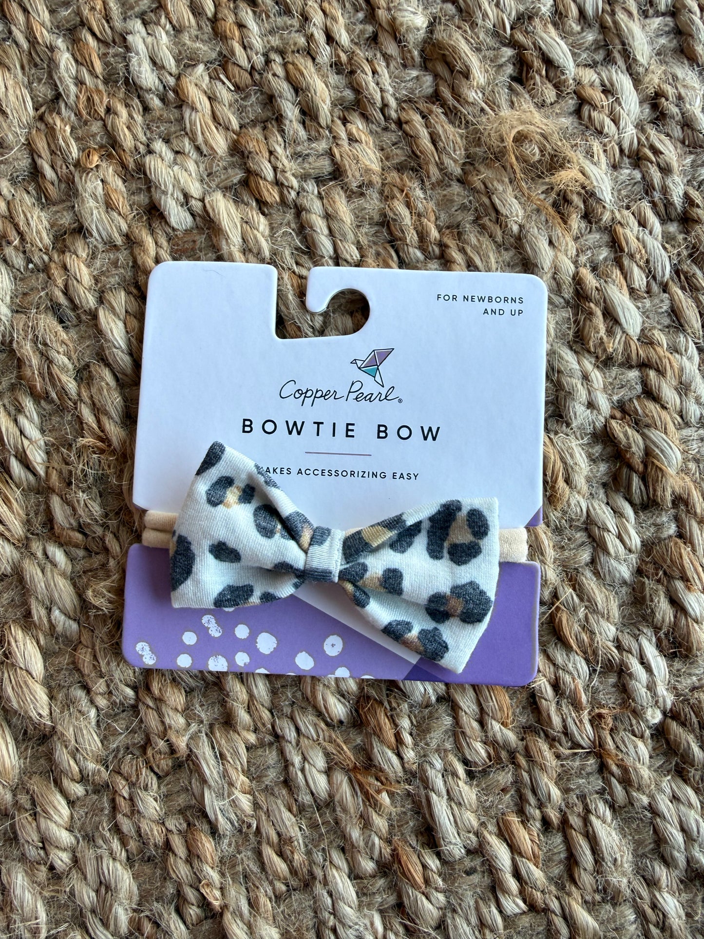 Copper Pearl Bow Tie  Bow with Nylon Comfort Band - Ivy's Gifts & Boutique