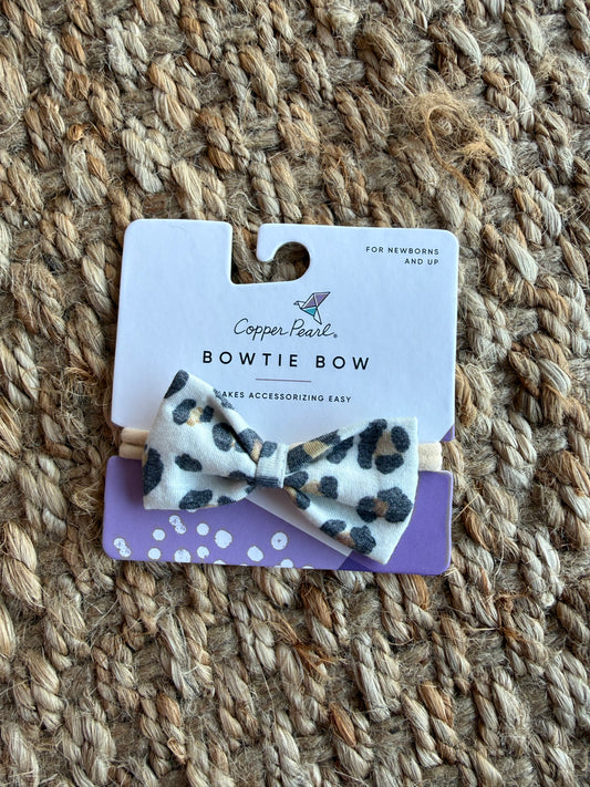 Copper Pearl Bow Tie  Bow with Nylon Comfort Band - Ivy's Gifts & Boutique