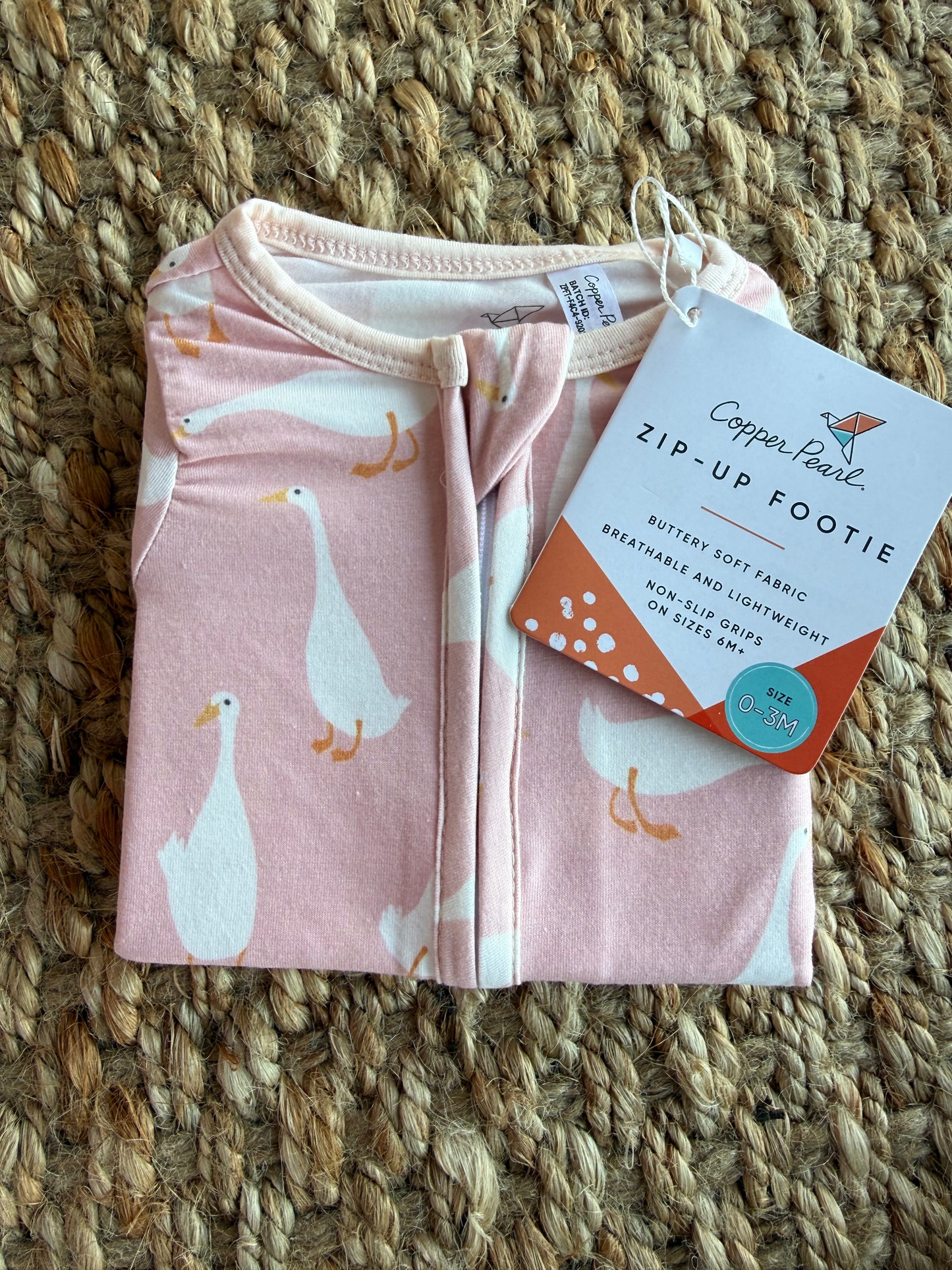 Copper Pearl Zip Up Footie - Ivy's Gifts & Boutique