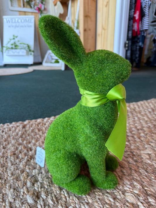 A82 Moss Covered Bunny with Bow - Ivy's Gifts & Boutique