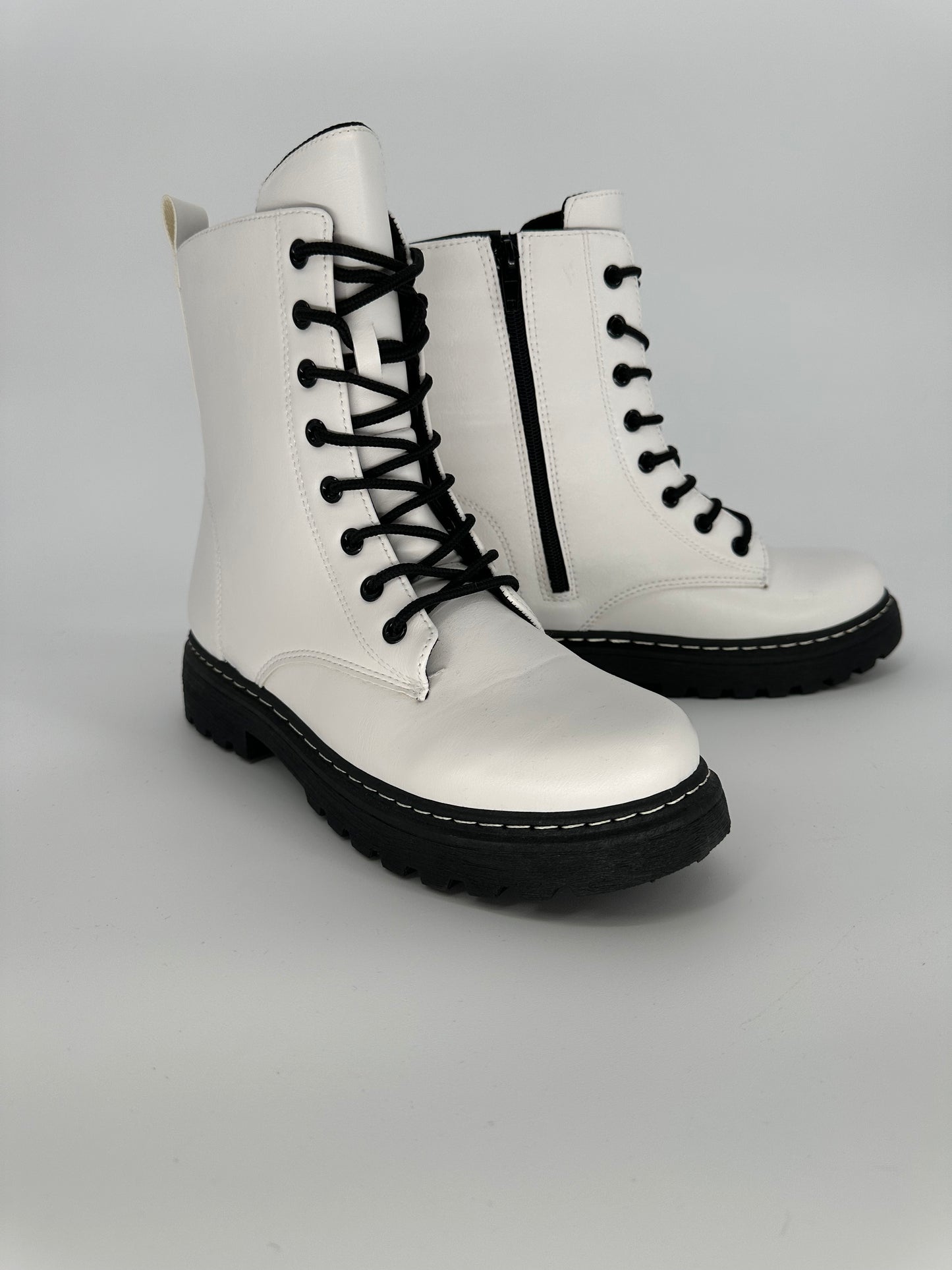 White Dr. Marten Dupe Lace-up Boot