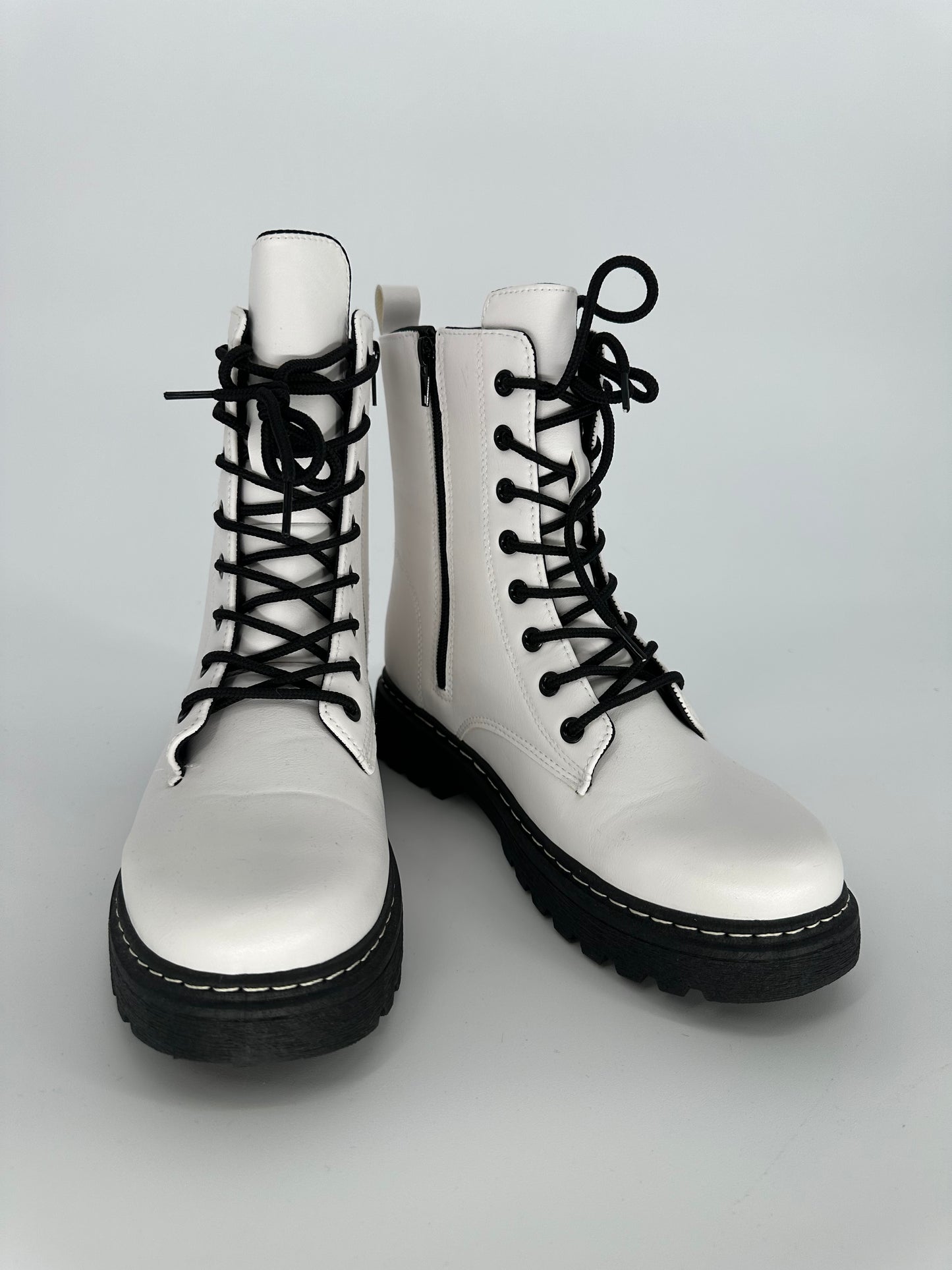 White Dr. Marten Dupe Lace-up Boot