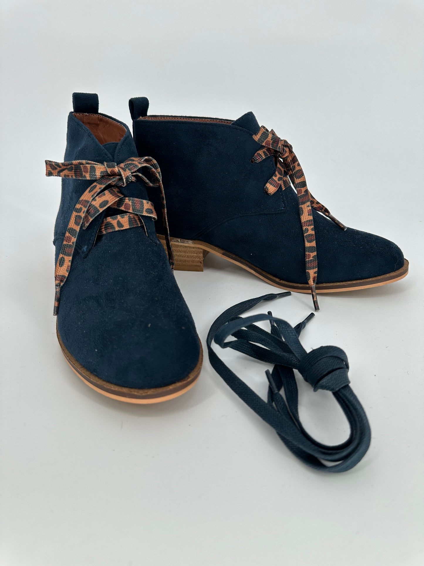 Navy suede lace up boot - Ivy's Gifts & Boutique