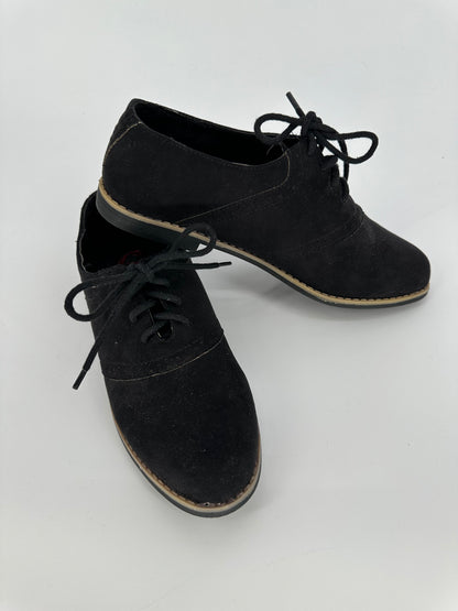 Black Suede Wing Tip Style Shoe