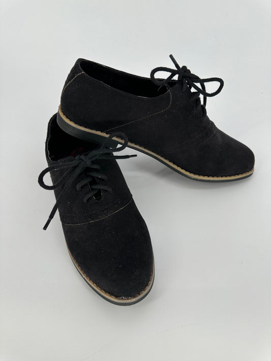 Black Suede Wing Tip Style Shoe