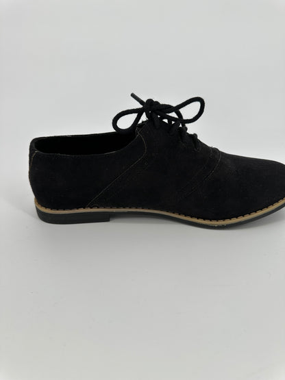 Black Suede Wing Tip Style Shoe
