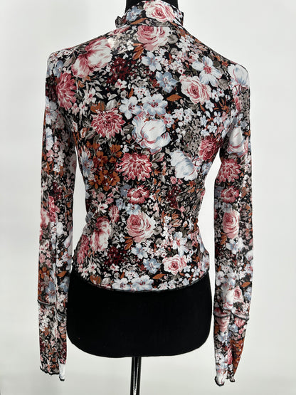 Floral Sheer Mesh Top